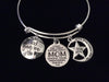 Mothers Day Special Expandable Charm Bracelet Silver Adjustable Bangle Trendy Mom Gift