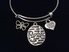 I Love You Mothers Day Special Expandable Charm Bracelet Silver Adjustable Bangle Trendy Mom Gift