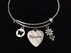 Mama Mothers Day Special Expandable Charm Bracelet Silver Adjustable Bangle Trendy Gift