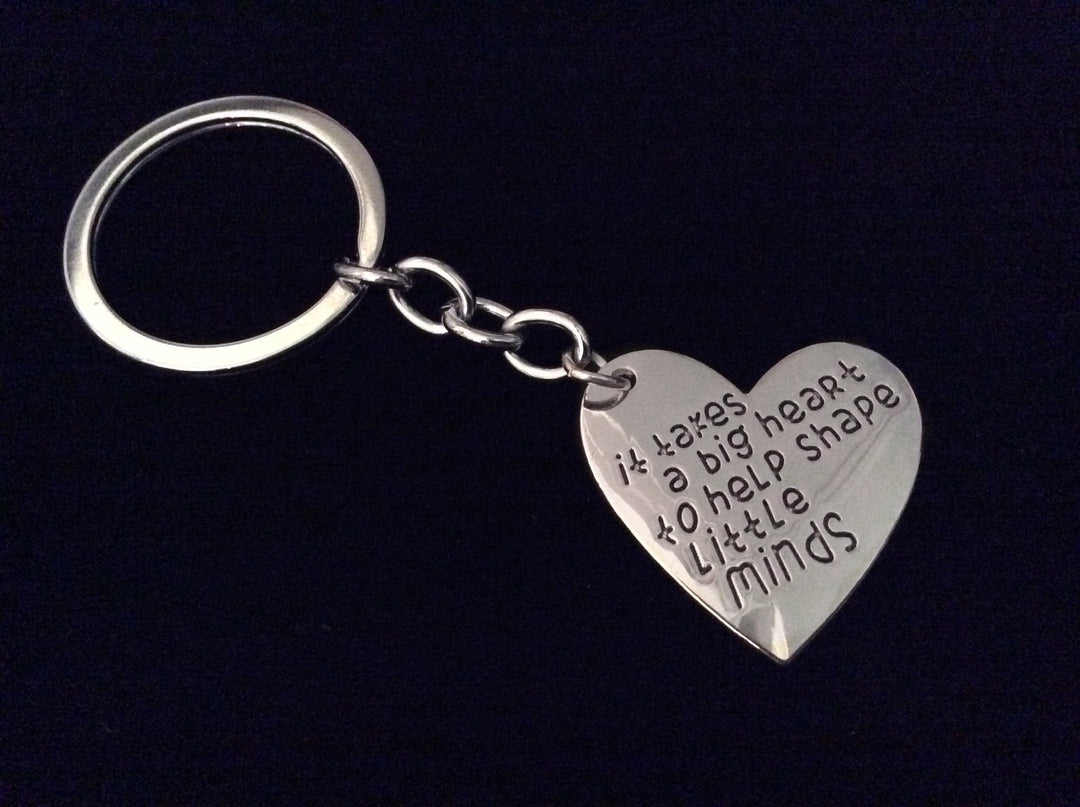 Keychain It Takes A Big Heart to Help Shape Little Minds Teacher Appreciation Gift Meaningful Retirement Tutor