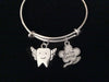 Children's Your Special Tooth Fairy Expandable Charm Bracelet Gift Kids Size Silver Tooth Bangle