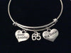 Happy 65th Birthday Big Sister Expandable Charm Bracelet Silver Adjustable Wire Bangle Gift