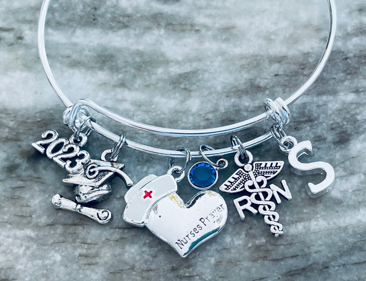 RN graduation Gift Nurses Prayer Charm Bracelet 