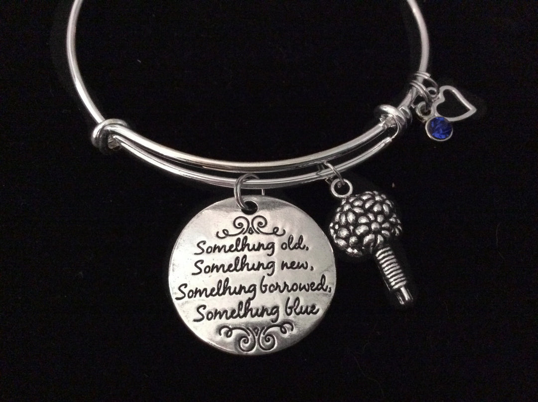 Wedding Day Poem Expandable Charm Bracelet Adjustable Wire Bangle Wedding Shower Bridal Gift