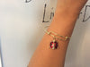 Gold Ladybug Expandable Charm Bracelet Red Enamel Lady Bug Adjustable Wire Bangle Meaningful Gift