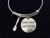 Spoon Theory Save Your Spoons Awareness Adjustable Bracelet Expandable Bangle Gift