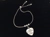 A piece of My Heart is in Heaven Bolo Bracelet Stainless Steel Adjustable Bracelet Gift Message Charm Bracelet