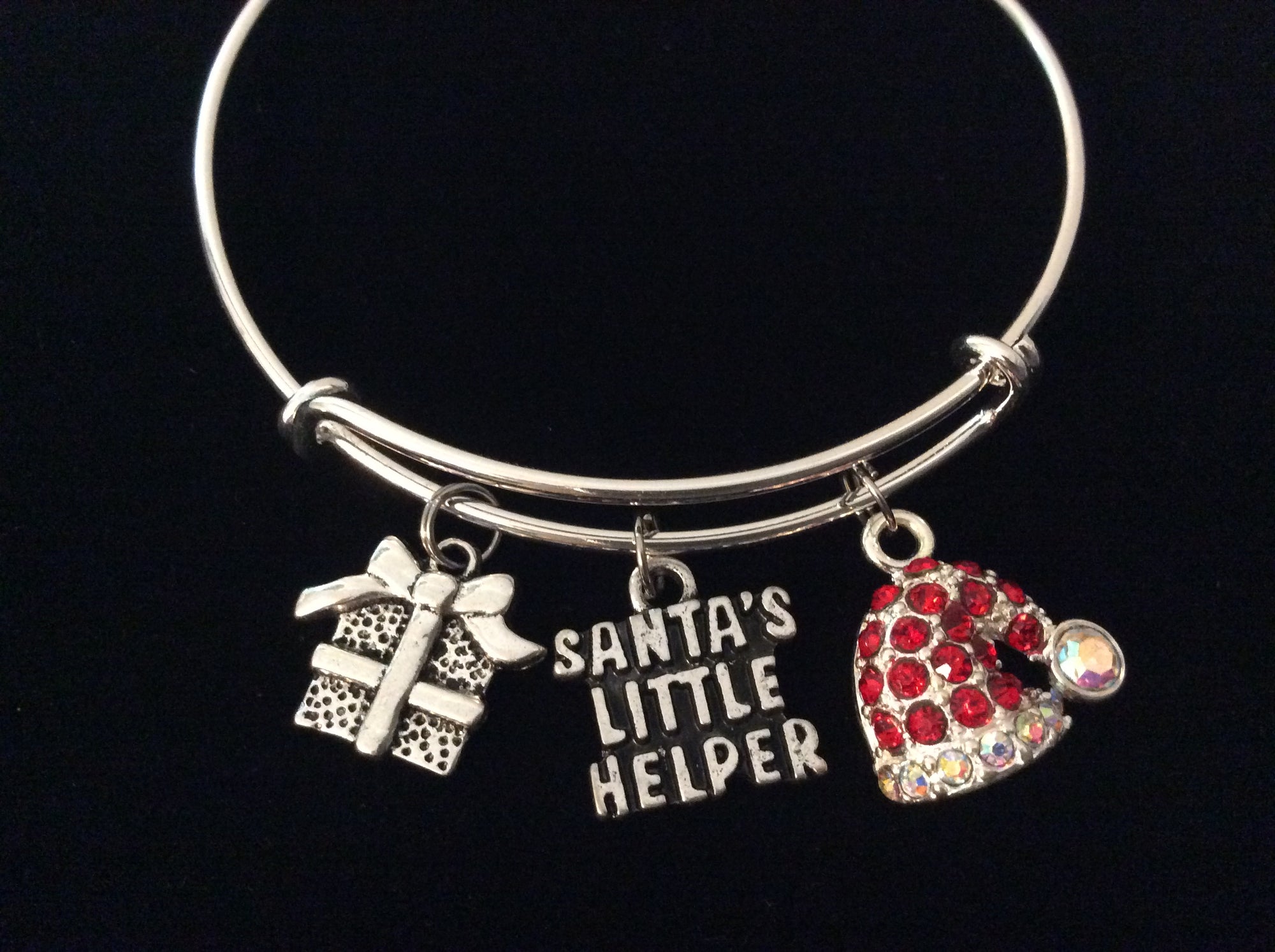 Santa's Little Helper Adjustable Bracelet Expandable Charm Bracelet Christmas Bangle Gift 2017 Trendy Christmas Jewelry