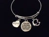 Daughter of I Love you to the Moon the Stars Adjustable Bracelet Silver Expandable Charm Bracelet Wire Bangle Gift