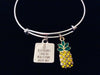 Be A Pineapple Adjustable Bracelet Expandable Bracelet Bangle Inspirational Encouragement Jewelry Graduation Gift