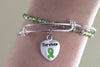 Lime Green Awareness Expandable Charm Bracelet