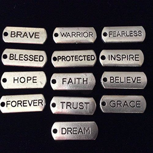 Blessed Strong is Beautiful Expandable Silver Charm Bracelet Adjustable Wire Bangle Affirmation Ring Gift