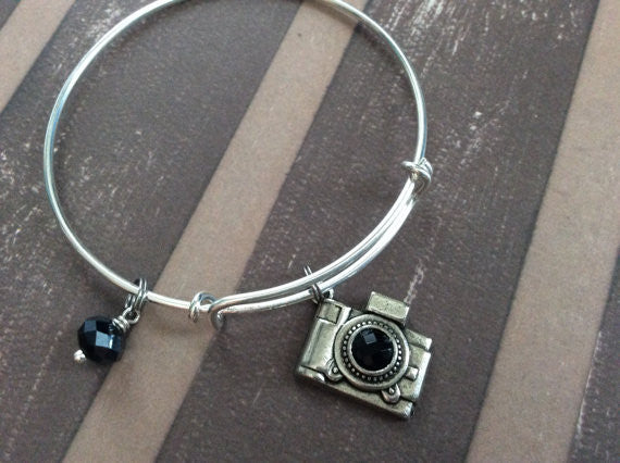 Camera Adjustable Expandable Bangle Bracelet