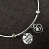 Daddy's Little Girl on a Silver Expandable Adjustable Bangle
