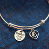 Daddy's Little Girl on a Silver Expandable Adjustable Bangle