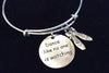 Dance Like No One is Watching Silver Adjustable Expandable Wire Bangle Charm Bracelet Ballet Teacher Gift