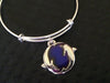 Mood Bracelet Color Changing Dolphin Charm on a Silver Expandable Bangle