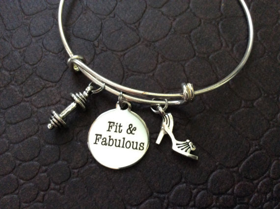 Fit and Fabulous Weights Exercise Workout Expandable Bracelet 