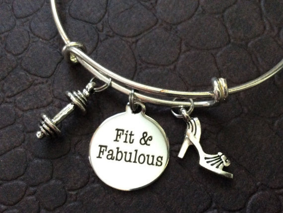 Fit and Fabulous Weights Exercise Workout Expandable Bracelet 