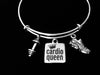 Cardio Queen Jewelry Adjustable Bracelet Expandable Silver Charm Bangle Trendy Weights Tennis Shoe Exercise Workout One Size Fits All Gift