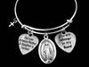 The Love between a Mother and Daughter is Forever Expandable Charm Bracelet Miraculous Mary Jewelry Adjustable Bangle One Size Fits All Gift Always in My Heart