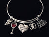 Live Love Laugh Happy 30th Birthday Jewelry Expandable Charm Bracelet Silver Adjustable Bangle One Size Fits All Gift