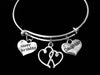 Happy Birthday Daughter Jewelry Expandable Charm Bracelet Silver Adjustable Bangle Double Open Heart Trendy Gift
