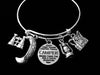 I Love Camping Canoeing Jewelry Adjustable Bracelet Expandable Silver Charm Bangle Camp Travel Binoculars Canoe Backpack Lantern One Size Fits All Gift Great Outdoors Person