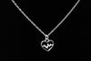 Heartbeat Heart Silver Necklace Chain 