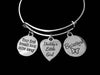 Beautiful Daddy's Little Girl Jewelry Adjustable Charm Bracelet Silver Expandable Bangle Daughter Gift Your First Breathe Took Mine Away