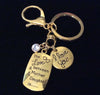 The Love Between a Mother and a Daughter FOB Keychain Gold Key Chain Meaningful Gift I Love You