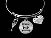 Matron of Honor Jewelry Bride Tribe Expandable Charm Bracelet Bangle Silver Adjustable Wire Bangle Wedding Shower Bridal Trendy One Size Fits All Gift Champagne