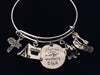 I Love You to the Mountains and Back Adjustable Charm Bracelet Expandable Silver Adjustable Bangle Camper Canoe One Size Fits All Gift