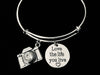 Love the Life You Live Camera Charm Bracelet Silver Expandable Adjustable Bangle Photographer Gift One Size Fits All
