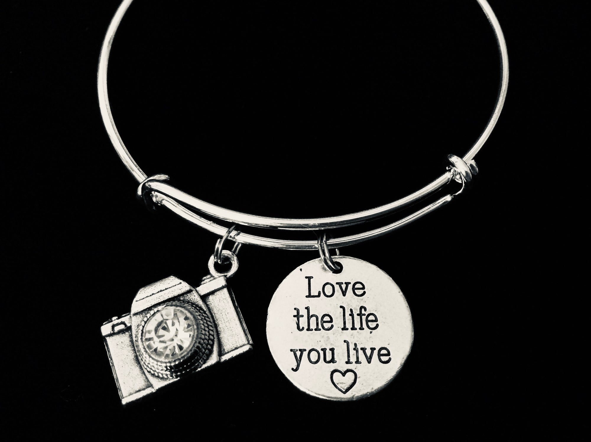 Camera charm bracelet shop