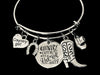 Country Cutie with a Rock N Roll Booty Adjustable Charm Bracelet Expandable Silver Bangle Country Girl Jewelry One Size Fits All Gift Cowboy Boots