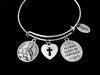 Fertility Jewelry Saint Gerard Expandable Charm Bracelet Adjustable Silver Bangle Patron Saint of Children Expectant Mothers Childbirth Double Sided One Size Fits All Gift
