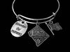 Washington DC Jewelry Expandable Charm Bracelet Remember the Moments Adjustable Silver Bangle One Size Fits All Gift
