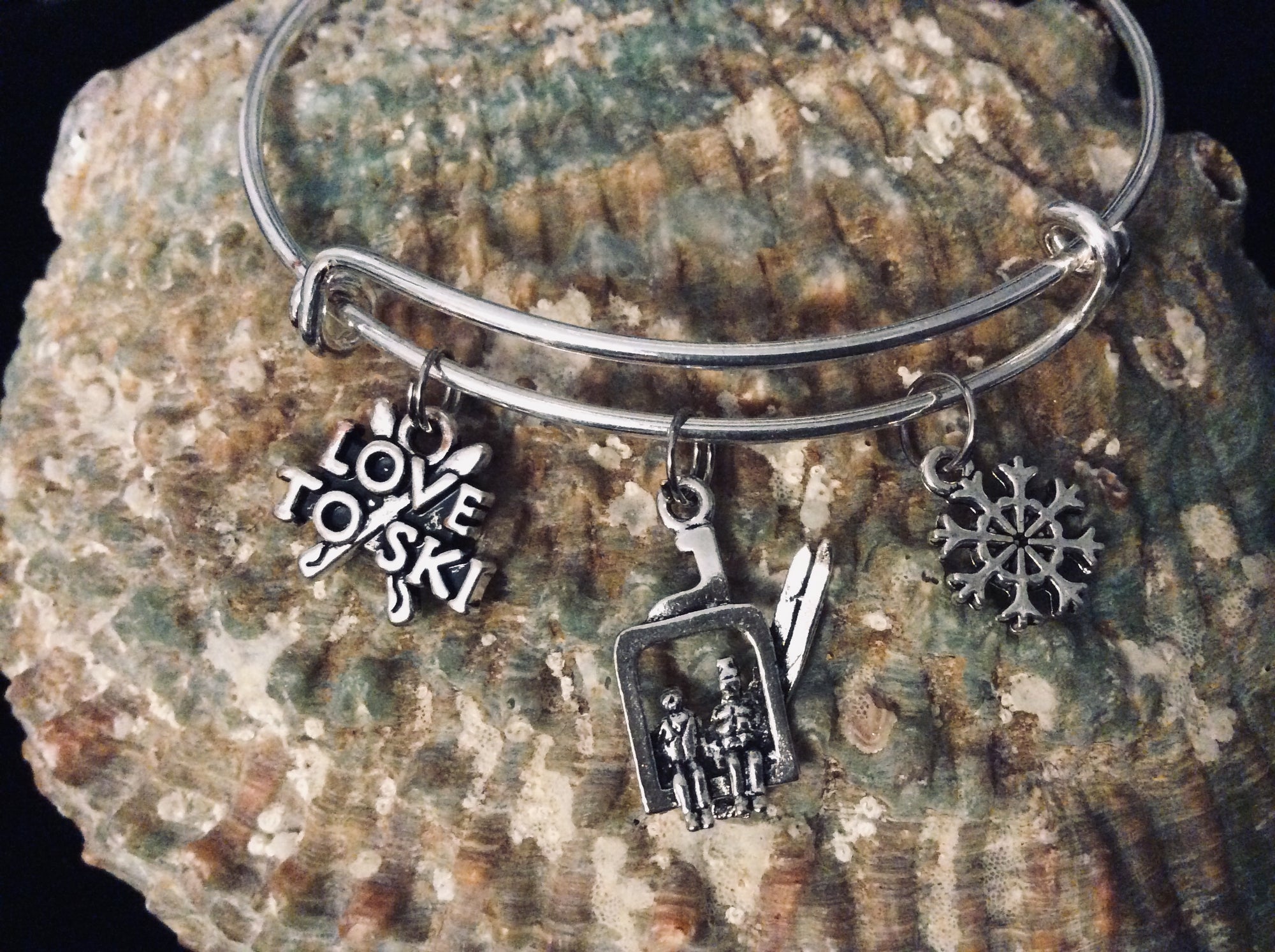 Skier Charm Bracelet