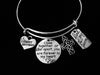 Happy Retirement Enjoy the Journey Expandable Charm Bracelet Close Together or Far Apart You are Forever in My Heart Silver Adjustable Bangle On Size Fits All Gift