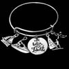 Life is Better at the Lake Expandable Charm Bracelet Boating Kayak Wind Sailing Jet Ski Canoe Silver Adjustable Bangle One Size Fits All Gift Sumer Fun