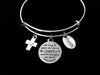 Inspirational Expandable Charm Bracelet Warrior Silver Adjustable Bangle One Size Fits All Gift She Can Move Mountains Faith Cross
