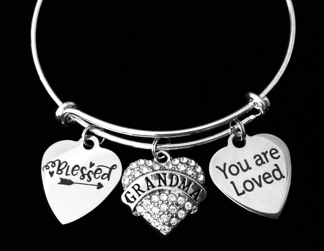 You are Loved Grandma Charm Bracelet Gift for Grandma