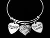 You are Loved Grandma Jewelry Blessed Expandable Charm Bracelet Silver Adjustable Bangle One Size Fits All Gift Bling Crystal Heart