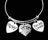 You are Loved Yaya Jewelry Blessed Expandable Charm Bracelet Silver Adjustable Bangle One Size Fits All Gift Bling Crystal Heart