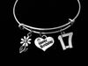 Happy 17th Birthday Expandable Charm Bracelet 17 Birthday Silver Adjustable Wire Bangle One Size Fits All Gift Daisy Birthday Jewelry