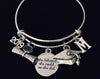 Personalized Class Jewelry Graduation Charm Bracelet She Believed She Could So She Did Silver Expandable Bangle Diploma Graduation Cap Adjustable Bangle Gift 