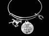 Horse Expandable Charm Bracelet Silver Adjustable Bangle One Size Fits All Gift Horse Lover Horseshoe Hoof Prints