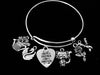 Best Friends are Forever Expandable Charm Bracelet Silver Adjustable Bangle One Size Fits All Gift