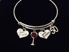 Happy Birthday Best Friend 50th Expandable Charm Bracelet Silver Adjustable Bangle Gift (Other Numbers Available)